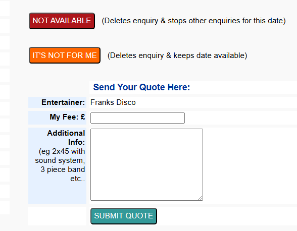 Quote submit example image